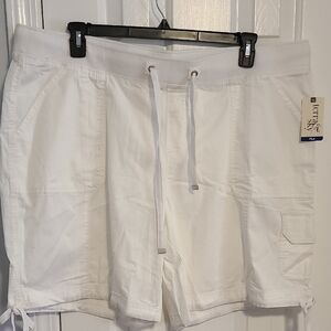 White Cargo Shorts